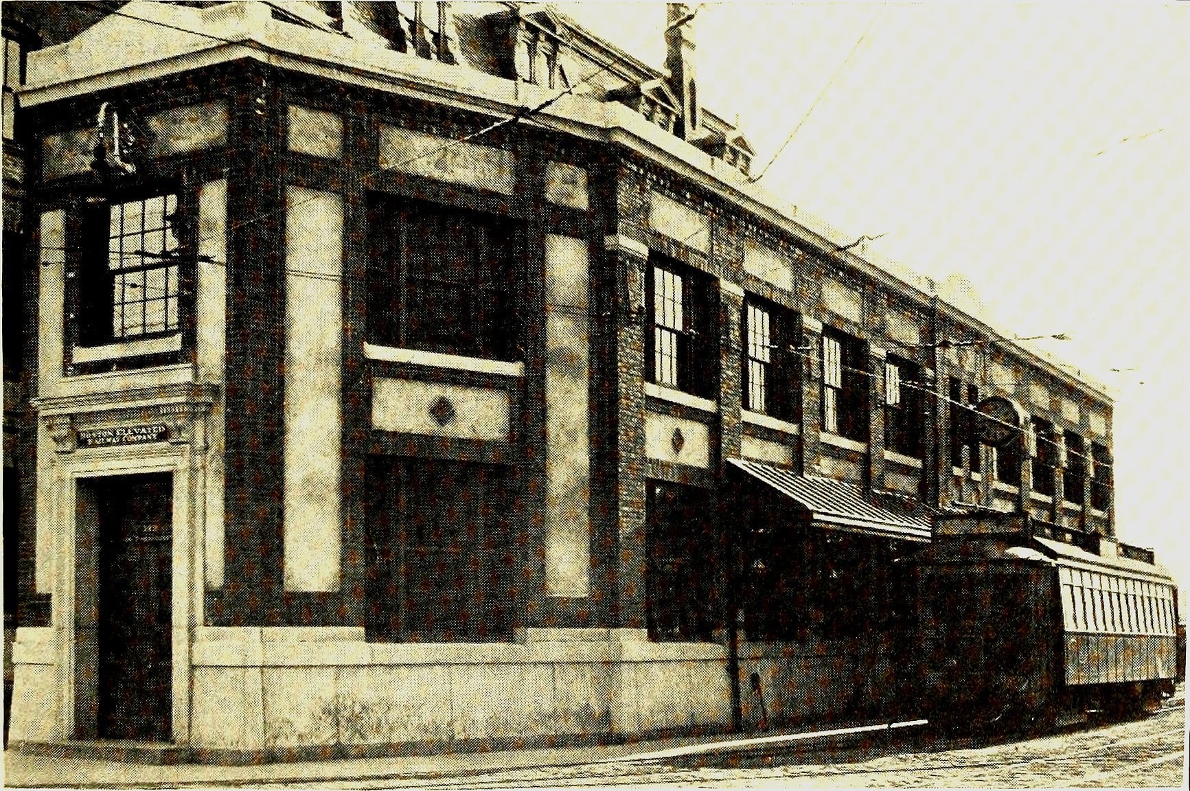 Historic Conductor's Building in Harvard Square Cambridge Massachusetts 1912