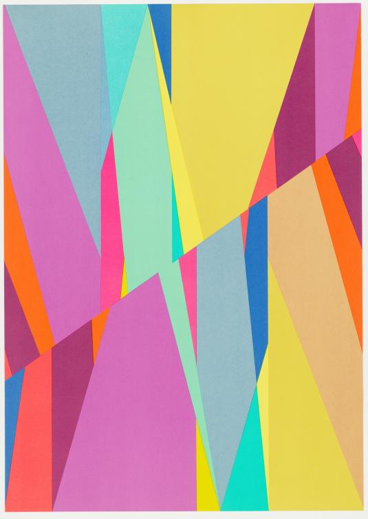 A colorful geometric print