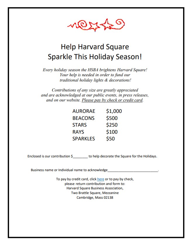 Help Light Up Harvard Square This Holiday Season Harvard Square