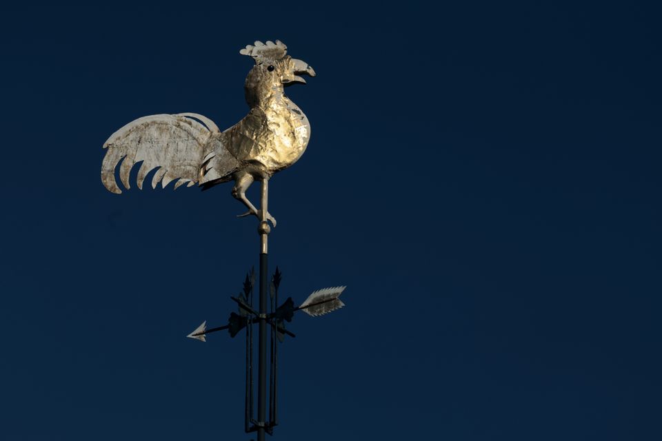 The golden rooster that keeps watch over Cambridge Common atop the spire of the First Church in Cambridge will soon be leaving Harvard Square after 150 years.