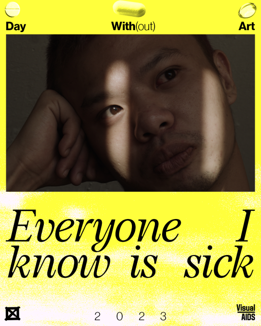 A yellow movie poster shows a film still and text reading “Everyone I know is sick.”