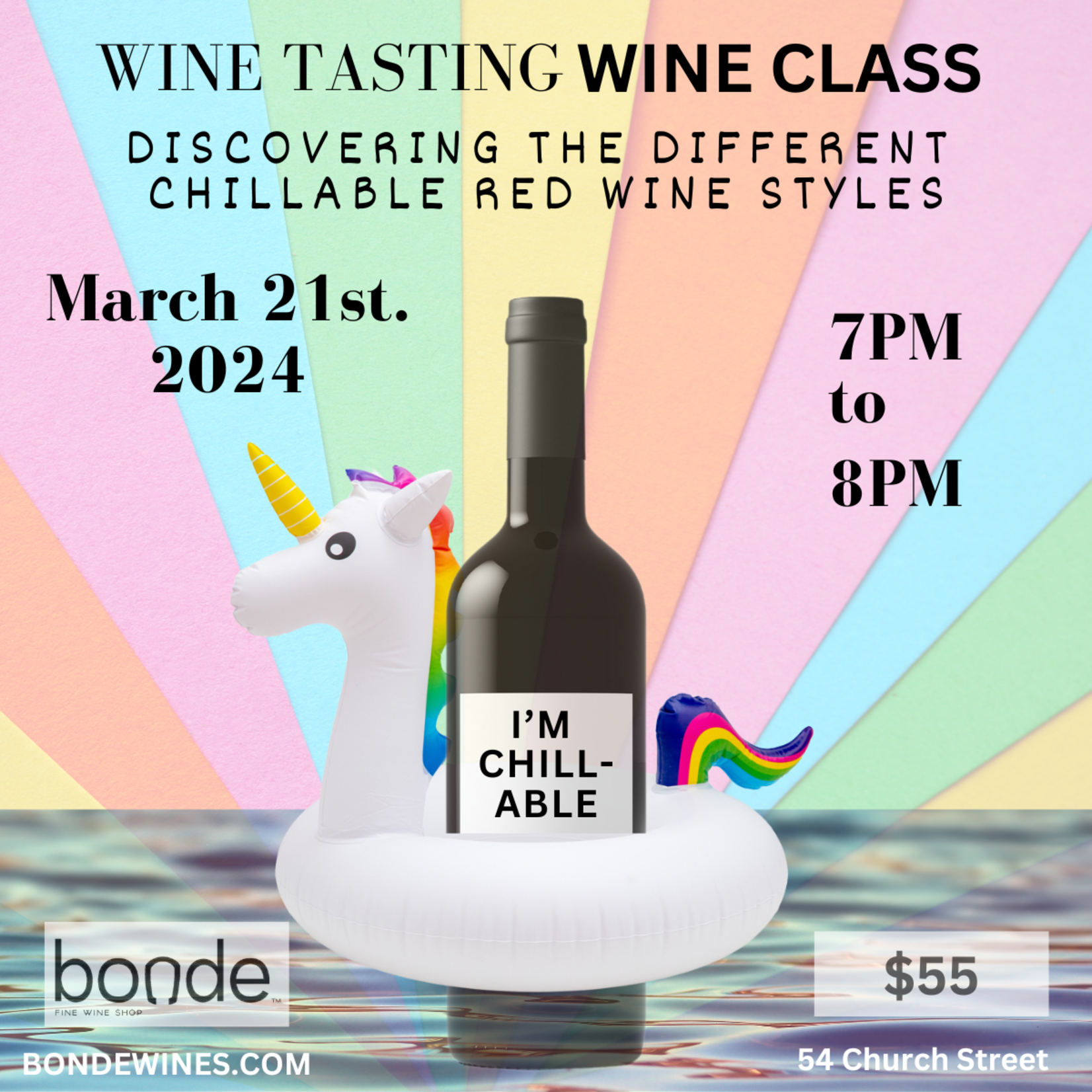 Chillable Red Wines - Wine Tasting Class - Thursday March 21st 2024