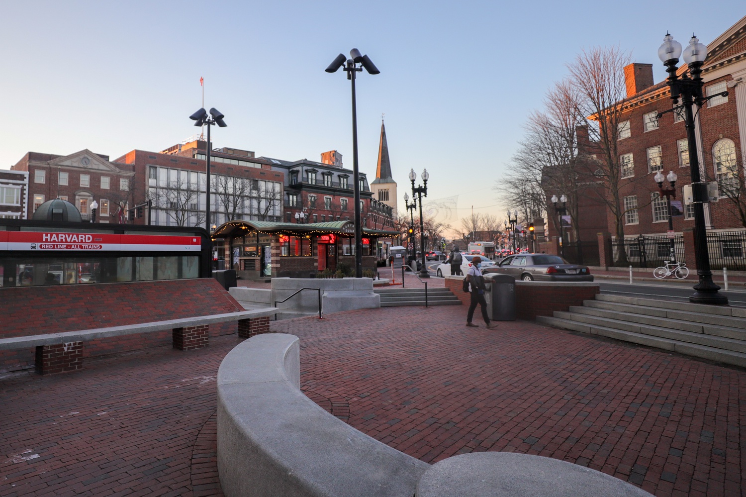 The Pit — a seating area in Harvard Square — was demolished on Tuesday this week.